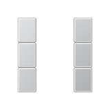 JUNG Taste 3t Schalt/Dimm alu glz A 503 TS L f.Bussystem