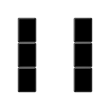 JUNG Taste 3t Schalt/Dimm sw glz A 503 TS SW f.Bussystem