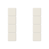 JUNG Taste_4t Schalt/Dimm ws glz AS A 504 TSA f.Bussystem