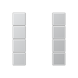 JUNG Taste_4t Schalt/Dimm alu glz A 504 TS L f.Bussystem