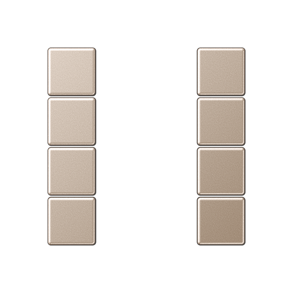 JUNG Taste_4t Schalt/Dimm chr glz A 504 TS CH f.Bussystem