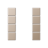 JUNG Taste_4t Schalt/Dimm chr glz A 504 TS CH f.Bussystem