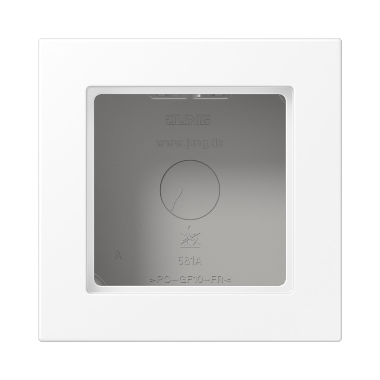 JUNG Gehäuse AP 1f Kst ws mt AP-Geh IP2X A 5581 BF A WWM