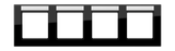 JUNG Einbaurahmen 4f sw glz horiz BSF A 55840 BF NA SW Kst f.GEB-K