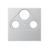 JUNG Zentralplatte Sat/TV/Radio 3f alu A 561 PLST L Schraubbef