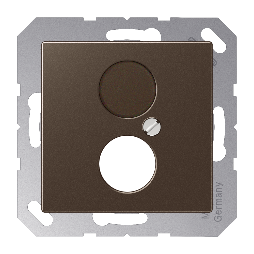 JUNG Zentralplatte LS 2f mokka A 562 MO Schraubbef