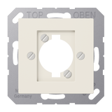 JUNG Zentralplatte XLR 1f cws Schraubbef AS A 568 BF ohne Beschriftungsfeld