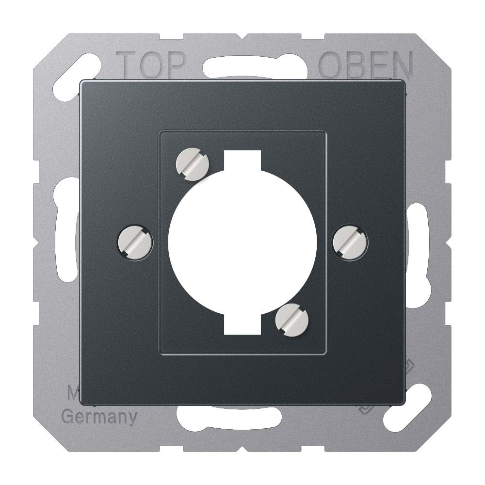 JUNG Zentralplatte XLR 1f anth A 568 BF NM Schraubbef