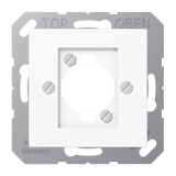 JUNG Zentralplatte XLR 1f aws Schraubbef AS/A A 568 BF WW ohne Beschriftungsfeld