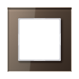 JUNG Einbaurahmen 1f mokka glz Glas A / A CREATION AC 581 GL MO f.GEB-K