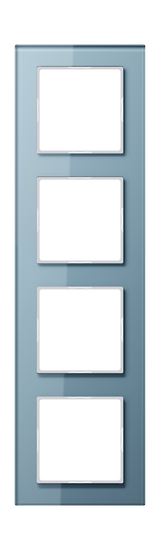 JUNG Einbaurahmen 4f gr glz Glas f.GEB-K A / A CREATION AC 584 GL BLGR