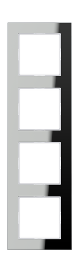 JUNG Einbaurahmen 4f si glz Glas f.GEB-K A / A CREATION AC 584 GL SI