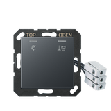 JUNG UP-Hotelabdeckung-Einsatz anth mt A CU KO5 M 230 NM Basis+zentr.Abdeckpl