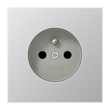 JUNG Steckdose 1f alu mt UP m.BS Schutzk LS AL 1521 FKI IP20 vert
