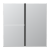 JUNG Taste 3t Schalter alu mt LS AL 2403 TSA f.Bussystem