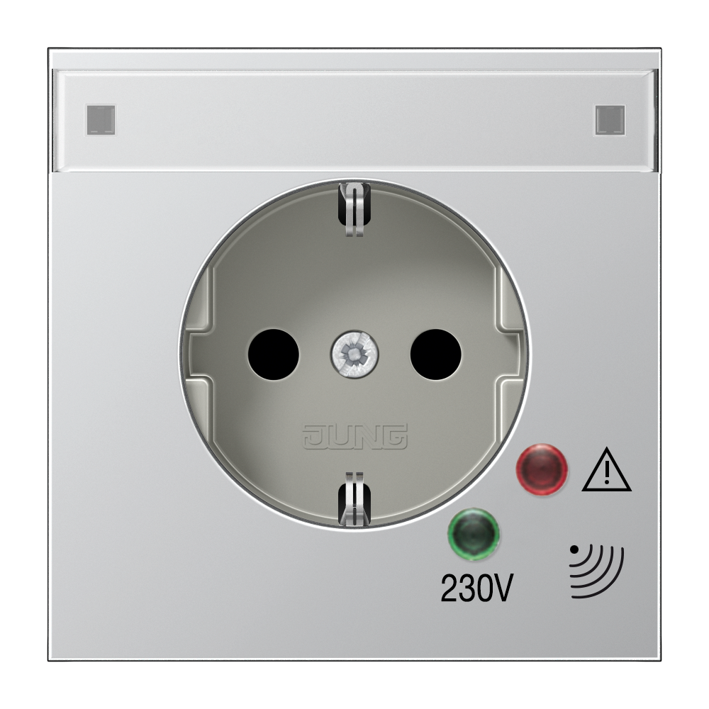 JUNG Steckdose 1f alu mt UP IP20 BSF ÜSS LS AL 2521 NAUF vert