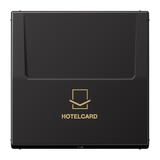 JUNG Zentralplatte Hotelcard alu m.Aufdr LS AL 2990 CARD D Klemmbef