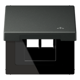 JUNG Einbaurahmen 1f anth mt Klappd LS AL 2990 KL LAN AN Metall f.GEB-K