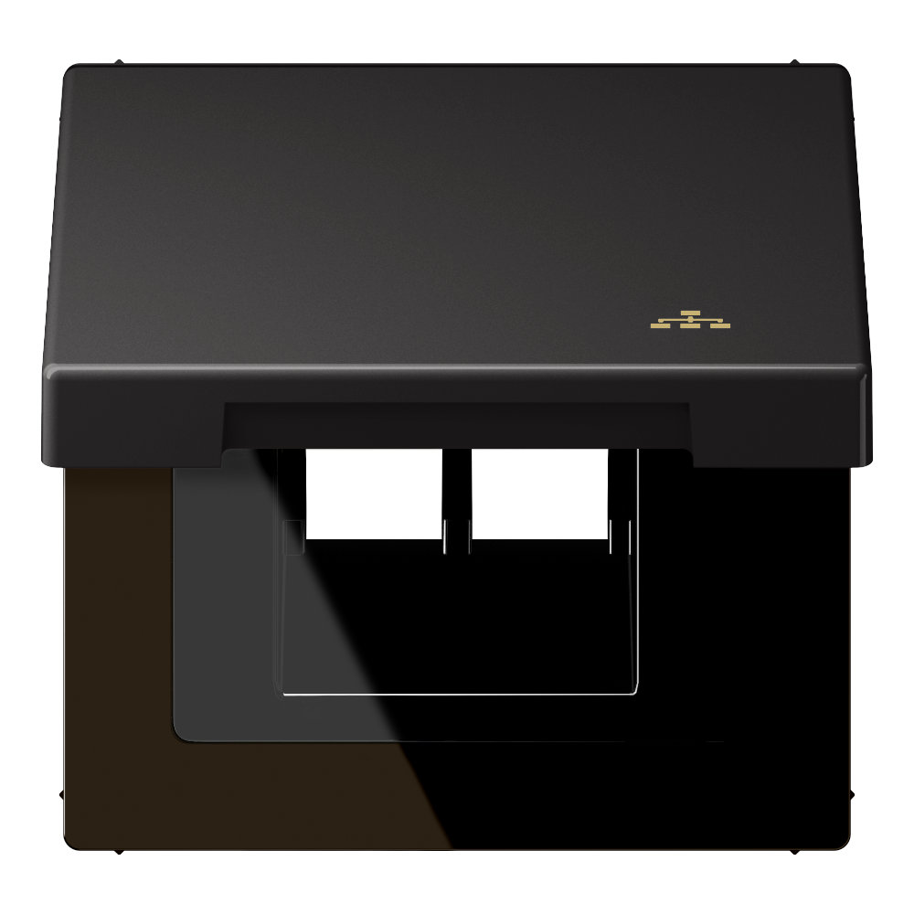 JUNG Einbaurahmen 1f alu mt Klappd LS AL 2990 KL LAN D Metall f.GEB-K