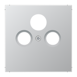 JUNG Zentralplatte Sat/TV/Radio 3f alu LS AL 2990 SAT Schraubbef