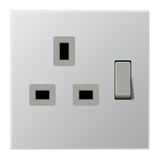 JUNG Steckdose 1f alu mt UP m.BS BS IP20 LS AL 3171 vert