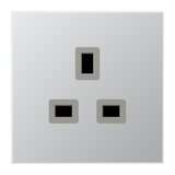 JUNG Steckdose 1f alu mt UP m.BS BS IP20 LS AL 3521 vert