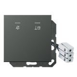 JUNG UP-Hotelabdeckung-Einsatz alu glz LS AL CU KO5 M 24 AN Basis+zentr.Abdeckp