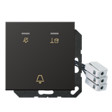 JUNG UP-Hotelabdeckung-Einsatz alu glz LS AL CU KO5 M 24 D Basis+zentr.Abdeckpl