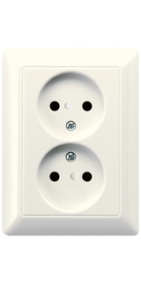 JUNG Steckdose 2f ws glz UP IP20 vert AS 5010 U