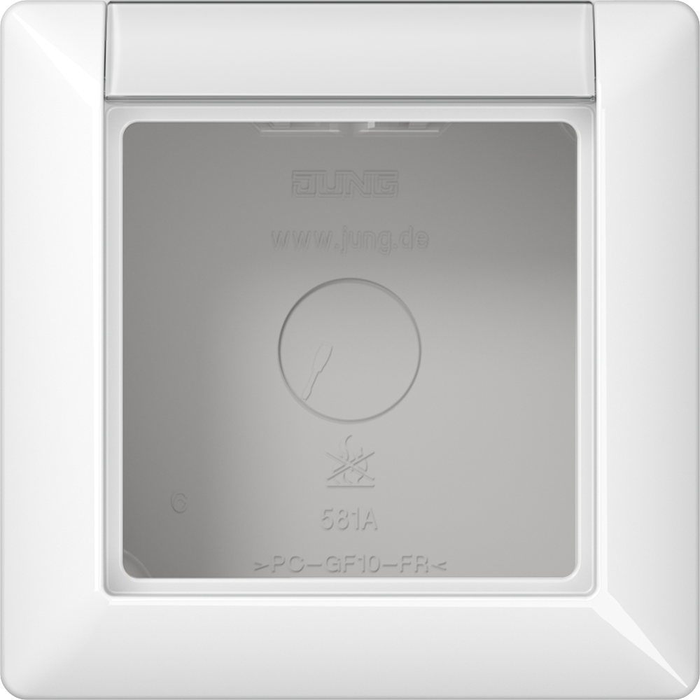 JUNG Gehäuse AP 1f Kst aws glz AP-Geh AS/A / AS 500 Aufputz AS 581 ANA WW