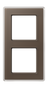 JUNG Einbaurahmen 2f mokka mt Glas AV 582 GLM MO f.GEB-K