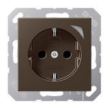 JUNG Steckdose 1f mokka mt UP m.BS IP20 BT A 1521 S MO vert