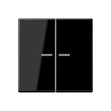 JUNG Bedienelement 2f sw m.Abd glz LED BT A 17102 SW f.Dimmeins f.Jalousieeins