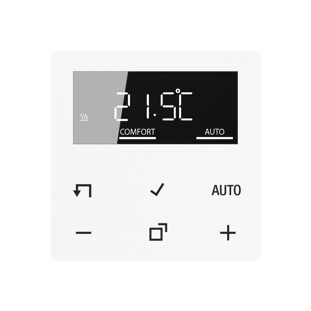 JUNG Uhrenthermostat 5-30°C 230V ws IP20 BT A 1791 WW 16A -0,5-0,5K