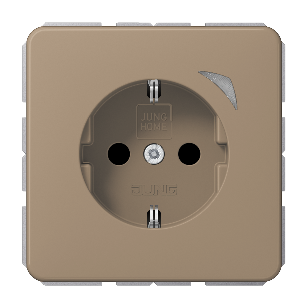 JUNG Steckdose 1f brz mt UP m.BS IP20 BT CD 1521 S GB vert