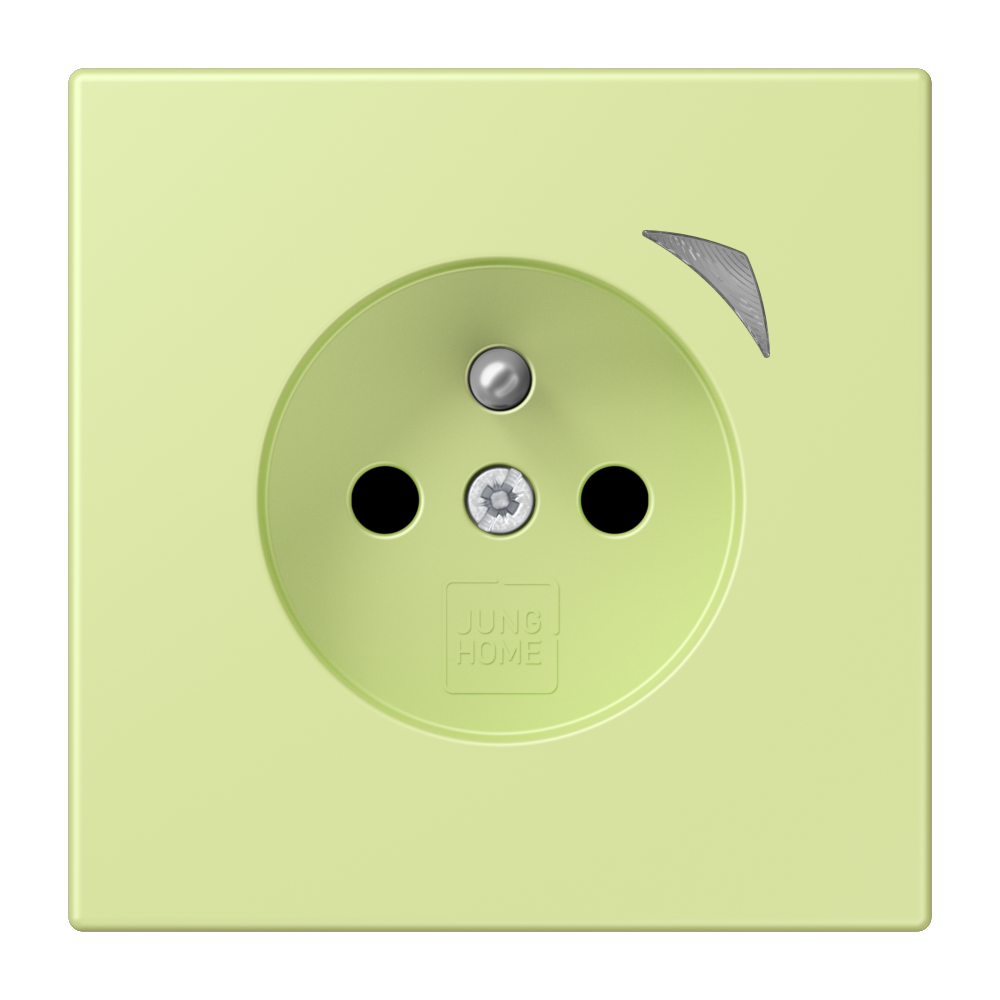 JUNG Steckdose 1f ver_jau_cla mt UP m.BS BT LC 1521 F S 222 Schutzk IP20 vert