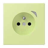 JUNG Steckdose 1f ver_jau_cla mt UP m.BS BT LC 1521 F S 222 Schutzk IP20 vert