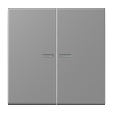 JUNG Bedienelement 2f gri_31 m.Abd mt BT LC 17102 203 f.Dimmeins f.Schalteins