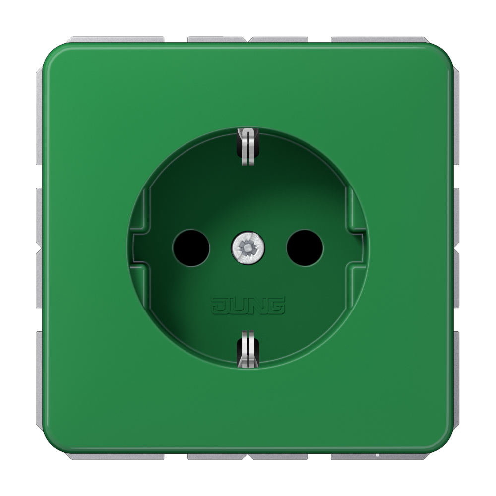 JUNG Steckdose 1f gn glz UP IP20 vert CD 1520 BF GN