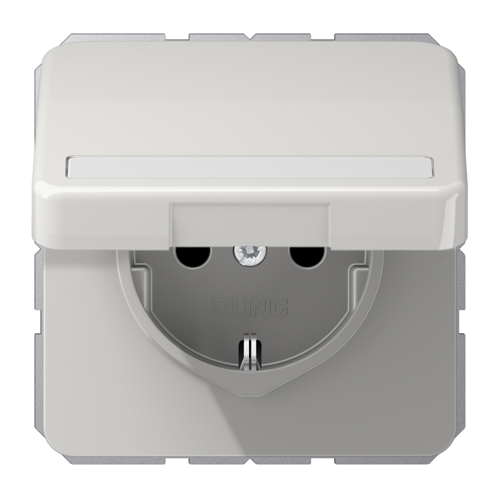 JUNG Steckdose 1f lgr glz UP Klappd IP20 CD 1520 BFNAKL LG BSF vert