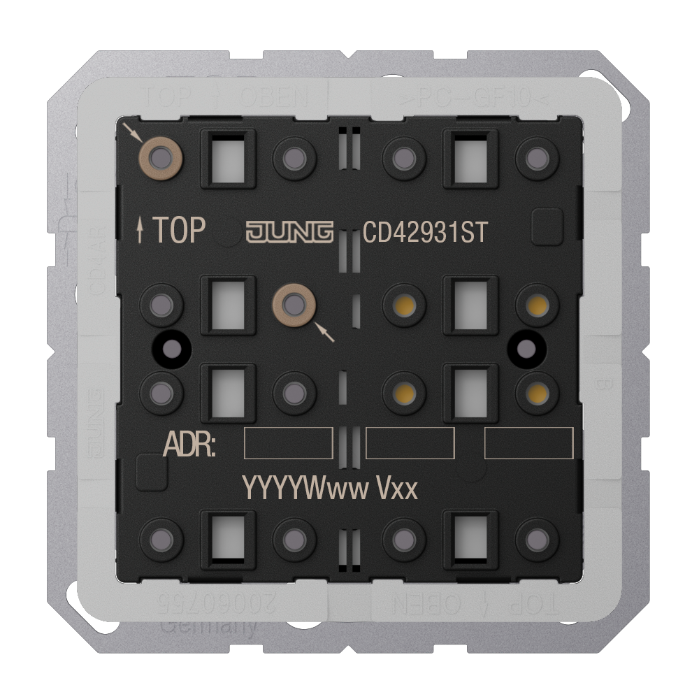JUNG Tastsensor KNX UP 6pkt inkl.Ankoppl CD 4293 1ST LED
