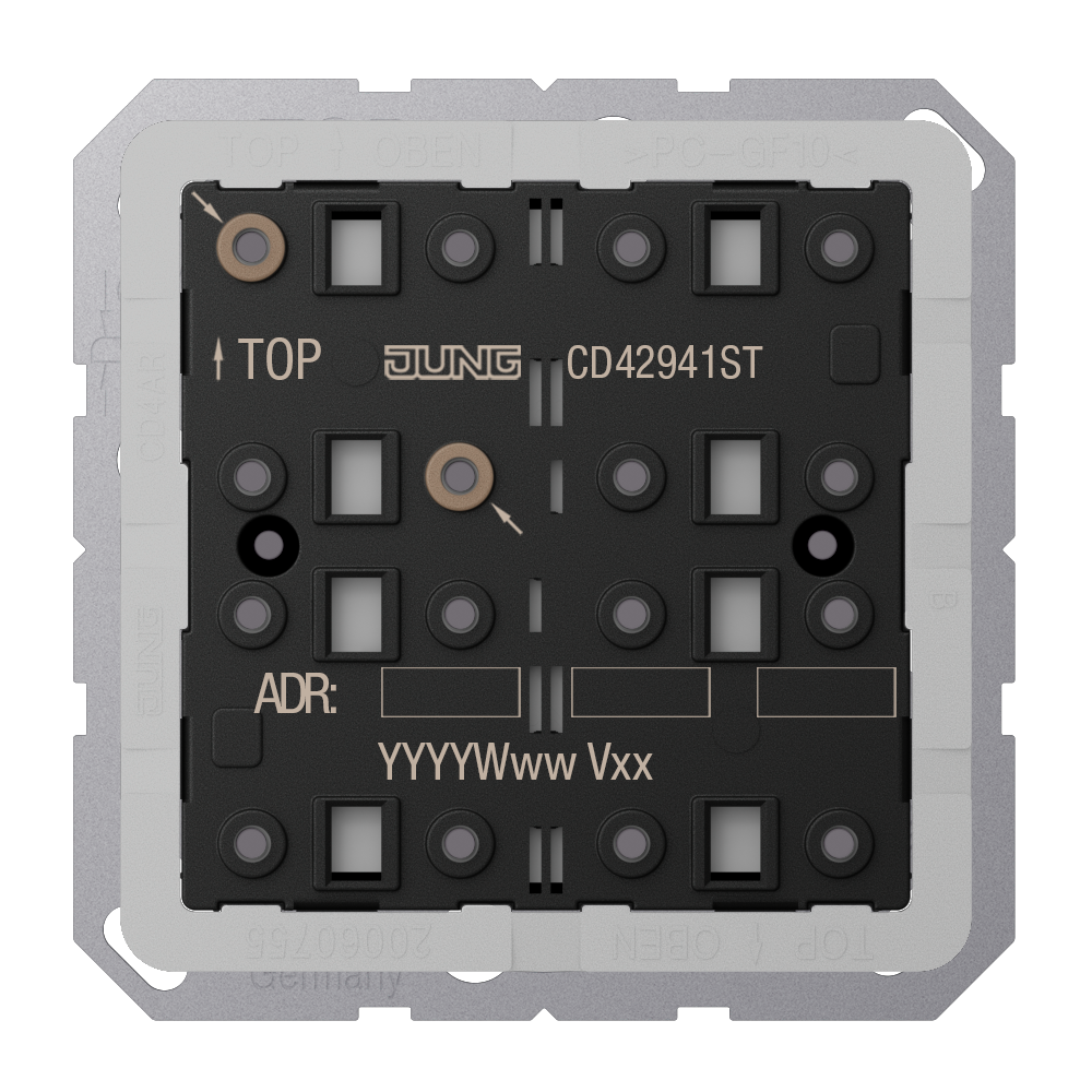 JUNG Tastsensor KNX UP 8pkt inkl.Ankoppl CD 4294 1ST LED