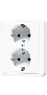 JUNG Steckdose 2f aws glz UP IP20 vert CD 5020 N WW
