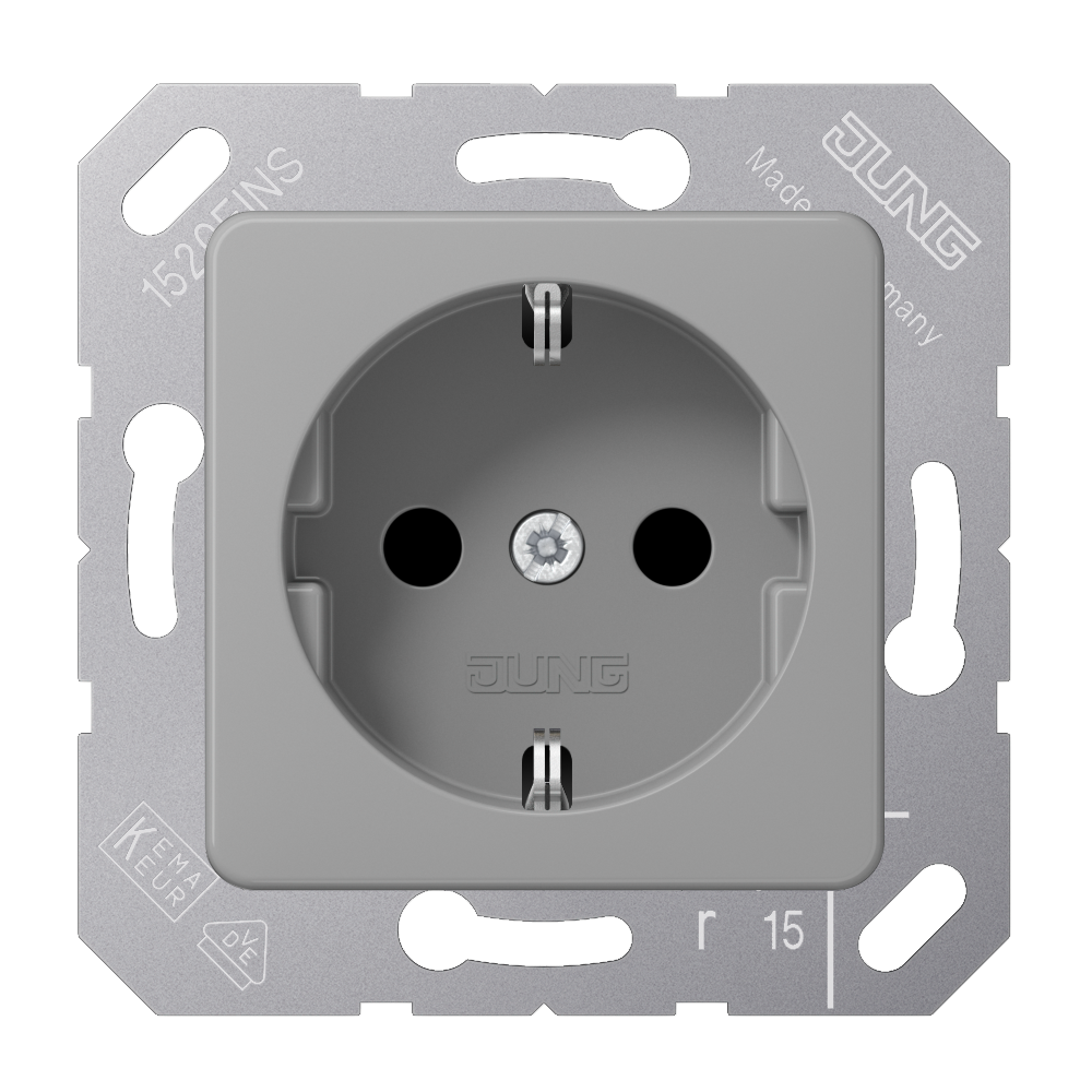 JUNG Steckdose 1f gr glz UP IP20 vert CD 5120 BF GR