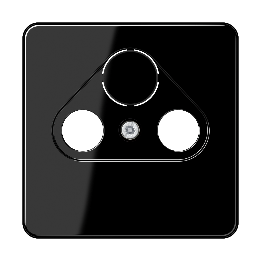 JUNG Zentralplatte Sat/TV/Radio 3f sw CD 561 SAT SW Schraubbef