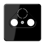 JUNG Zentralplatte Sat/TV/Radio 3f sw CD 561 SAT SW Schraubbef