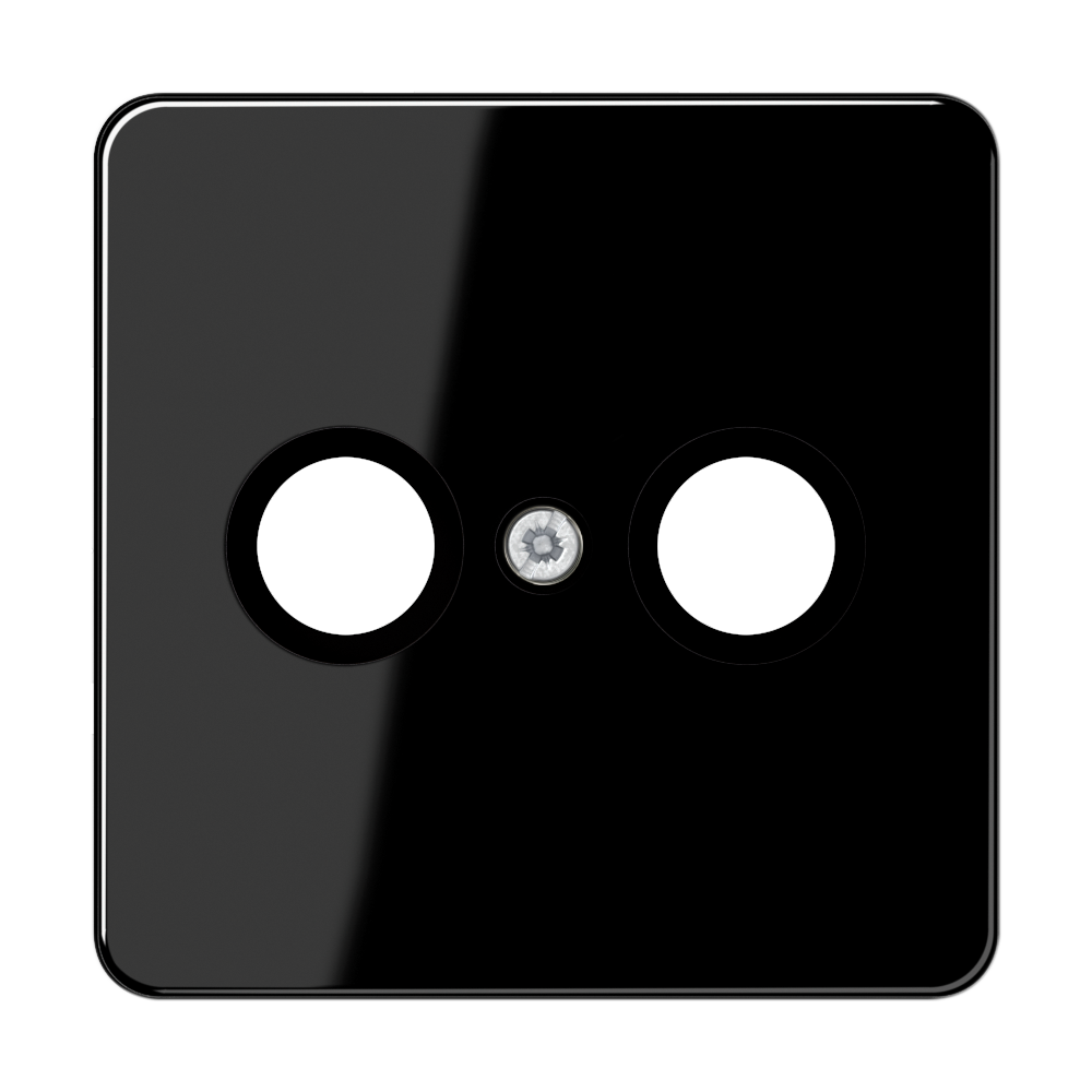 JUNG Zentralplatte Ant.dose 2f sw CD 561 TV SW Schraubbef