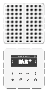 JUNG Radio RDS ws digi 1Weck 16speich CD DAB 1 WW m.NT UKW-Empfänger