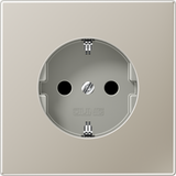 JUNG Steckdose 1f edst mt UP m.BS IP20 Edelstahl ES 2520 KI