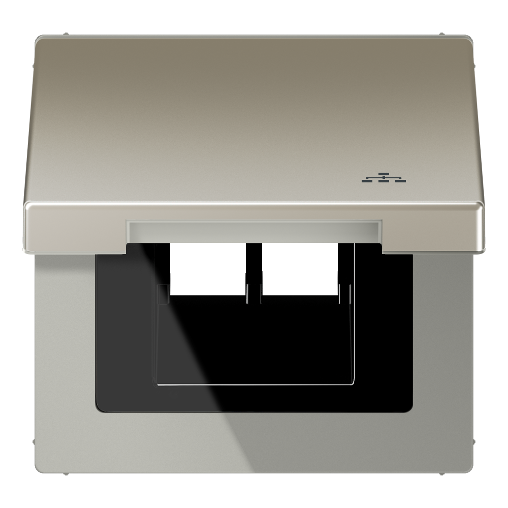 JUNG Einbaurahmen 1f edst mt Klappd LS ES 2990 KL LAN Metall f.GEB-K